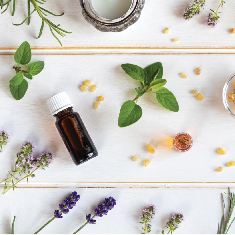 Essential Oils with herbal